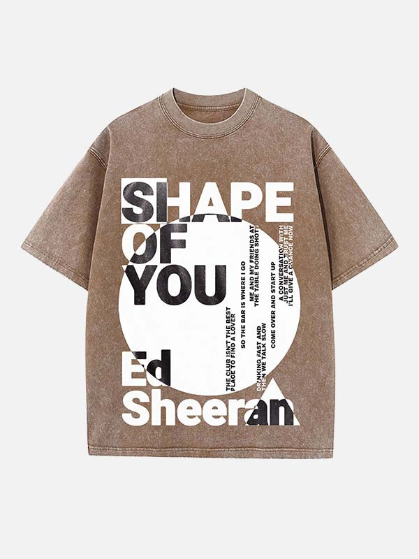 Ed Sheeran Print Round Neck T-shirt