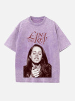 Lana Del Rey Print Round Neck T-shirt