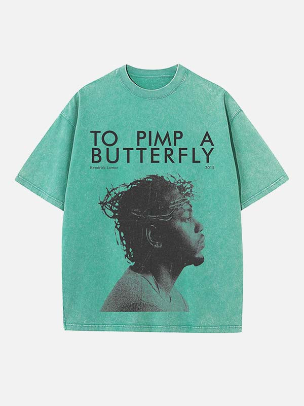 Kendrick Lamar Print Round Neck T-shirt