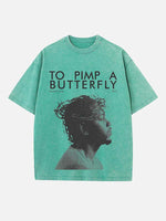 Kendrick Lamar Print Round Neck T-shirt