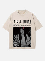 Nicki Minaj Print Round Neck T-shirt
