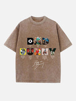 Bad Bunny Print Round Neck T-shirt