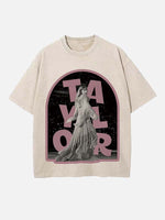 Taylor Swift Print Round Neck T-shirt