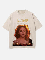Madonna Print Round Neck T-shirt