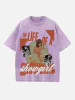 Taylor Swift Print Round Neck T-shirt