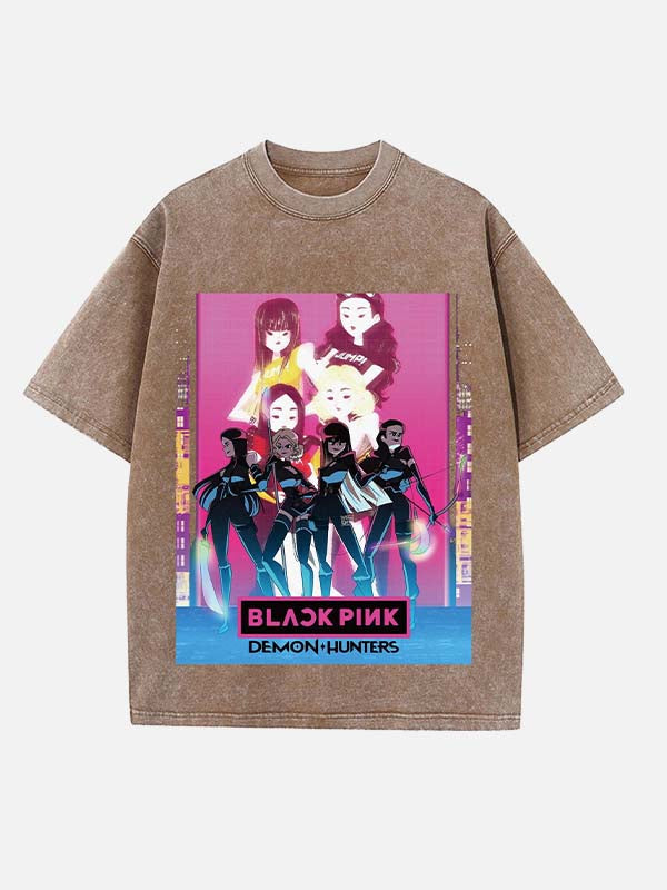 BLACKPINK Print Round Neck T-shirt
