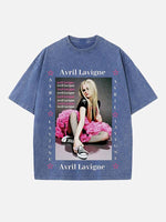 Avril Lavigne Print Round Neck T-shirt