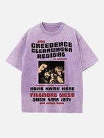 Creedence Clearwater Revival Print Round Neck T-shirt
