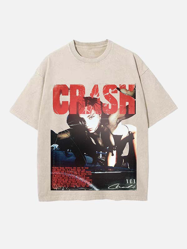 Charli xcx Print Round Neck T-shirt