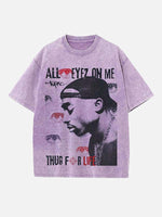 2Pac Print Round Neck T-shirt