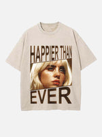 Billie Eilish Print Round Neck T-shirt