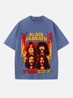 Black Sabbath Print Round Neck T-shirt