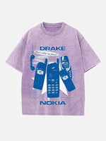 Drake Print Round Neck T-shirt