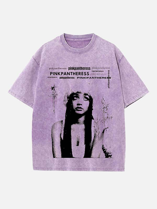 PinkPantheress Print Round Neck T-shirt
