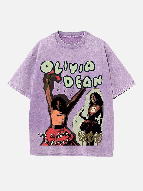 Olivia Dean Print Round Neck T-shirt