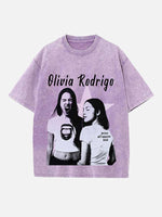 Olivia Rodrigo Print Round Neck T-shirt