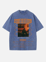 Post Malone Print Round Neck T-shirt