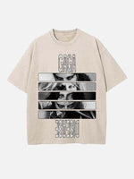 Lady Gaga Print Round Neck T-shirt