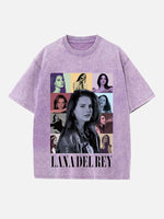 Lana Del Rey Print Round Neck T-shirt
