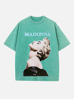 Madonna Print Round Neck T-shirt