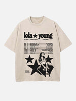 Lola Young Print Round Neck T-shirt