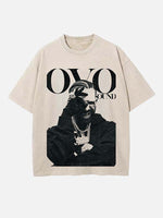 Drake Print Round Neck T-shirt