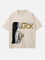 Cardi B Print Round Neck T-shirt