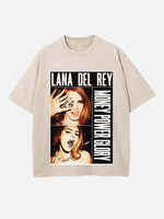 Lana Del Rey Print Round Neck T-shirt
