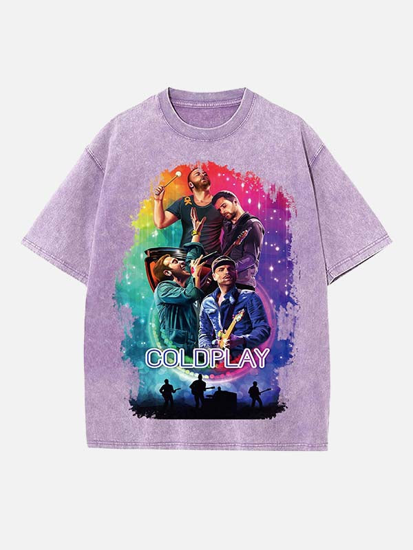 Coldplay Print Round Neck T-shirt