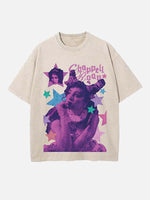 Chappell Roan Print Round Neck T-shirt