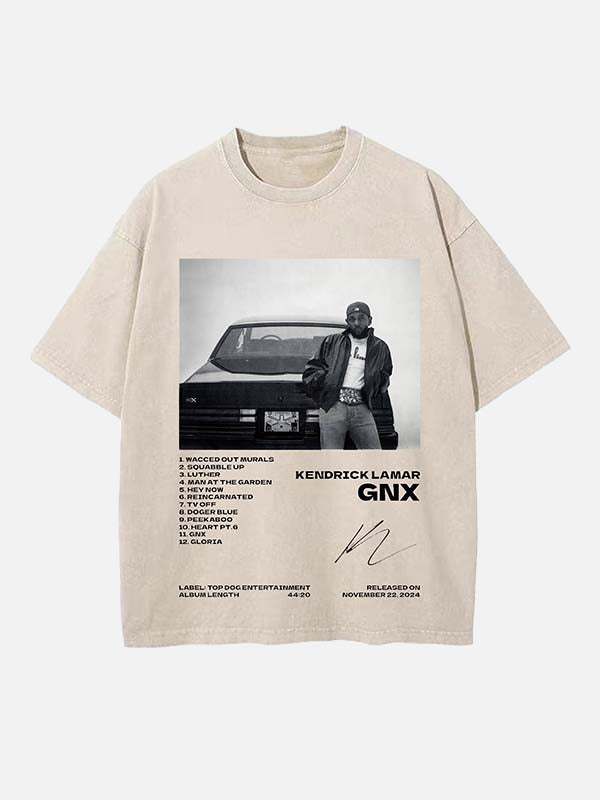 Kendrick Lamar Print Round Neck T-shirt