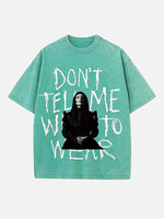 Lady Gaga Print Round Neck T-shirt