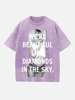 Rihanna Print Round Neck T-shirt