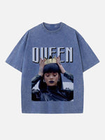 Rihanna Print Round Neck T-shirt