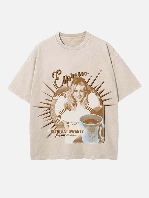 Sabrina Carpenter Print Round Neck T-shirt