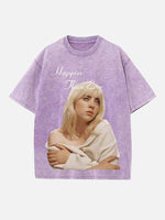 Billie Eilish Print Round Neck T-shirt