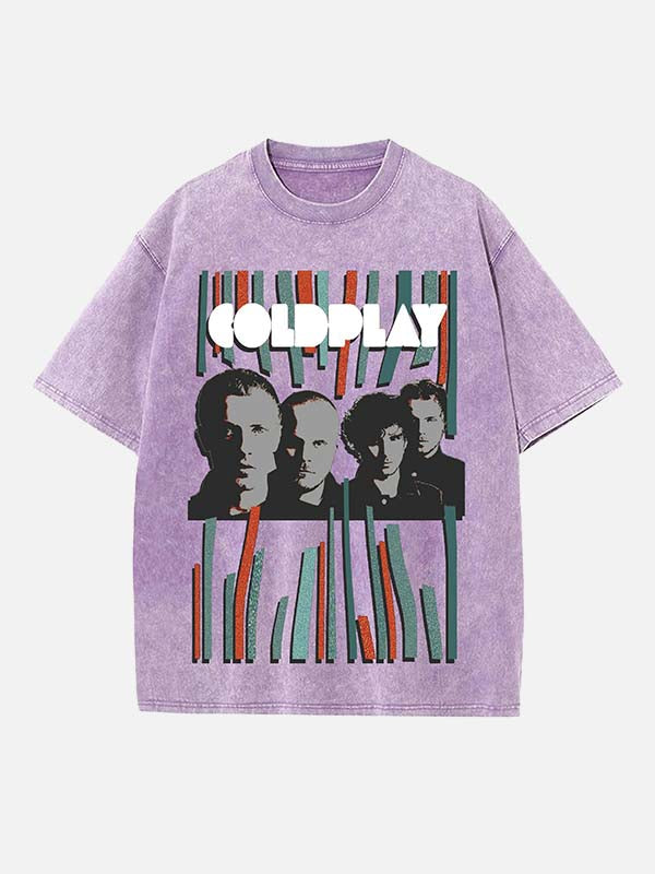 Coldplay Print Round Neck T-shirt