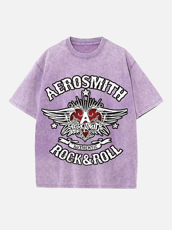 Aerosmith Print Round Neck T-shirt