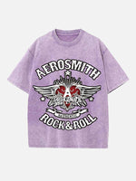 Aerosmith Print Round Neck T-shirt