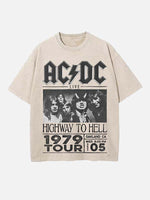 AC/DC Print Round Neck T-shirt