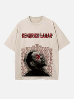 Kendrick Lamar Print Round Neck T-shirt