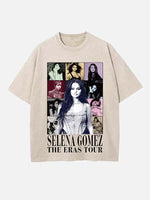 Selena Gomez Print Round Neck T-shirt