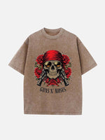 GUNS N' ROSES Print Round Neck T-shirt