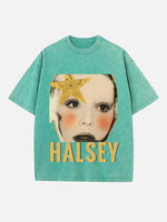 Halsey Print Round Neck T-shirt