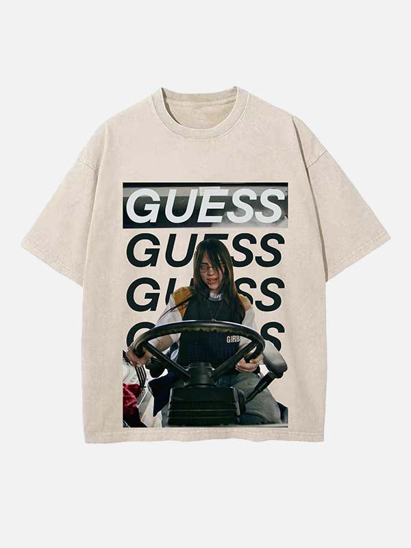 Billie Eilish Print Round Neck T-shirt
