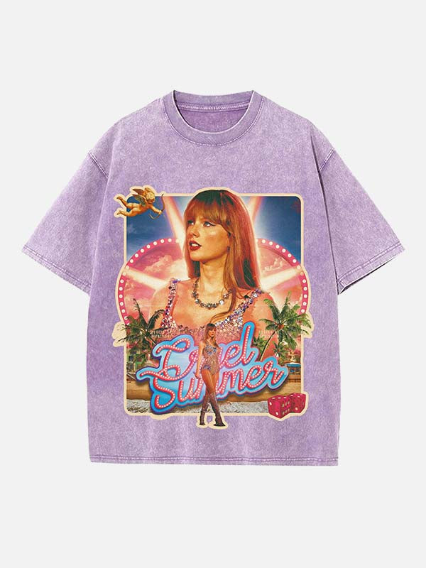 Taylor Swift Print Round Neck T-shirt