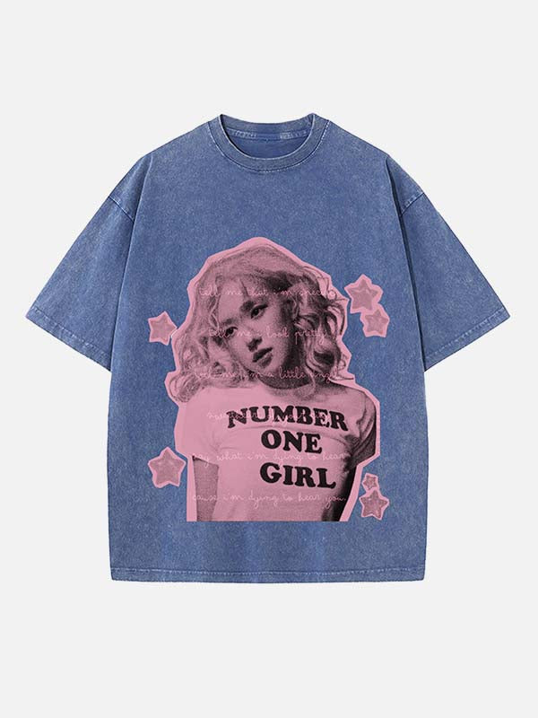 BLACKPINK Rosé Print Round Neck T-shirt