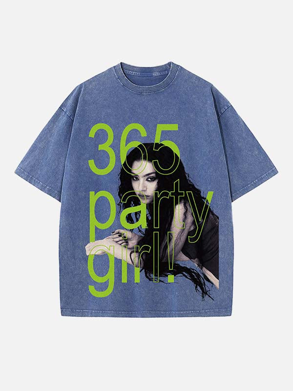 Charli xcx Print Round Neck T-shirt