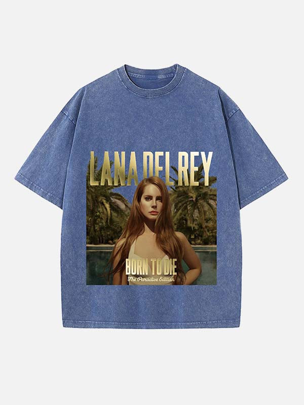 Lana Del Rey Print Round Neck T-shirt