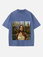Lana Del Rey Print Round Neck T-shirt